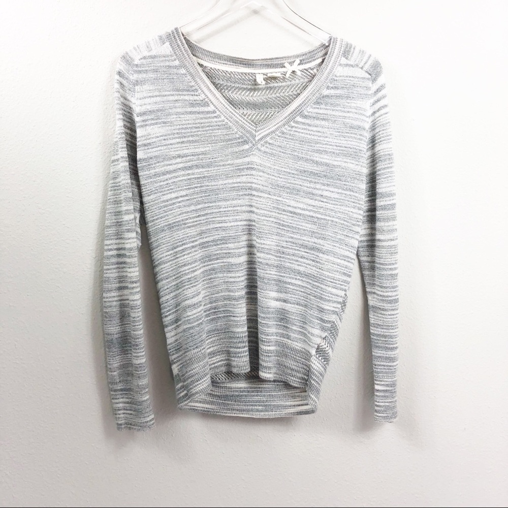 Anthropologie | Moth Gray V Neck Sweater